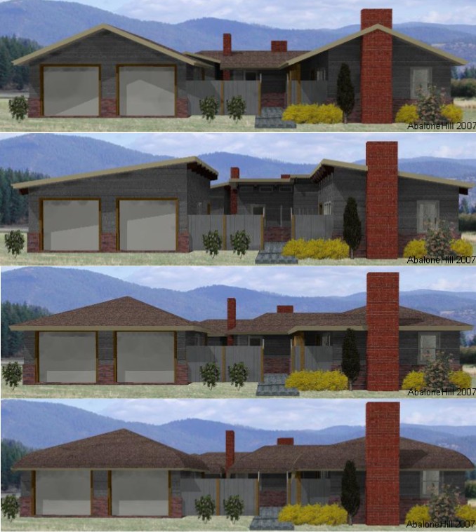 Influence of Four (4) Roof Designs.
